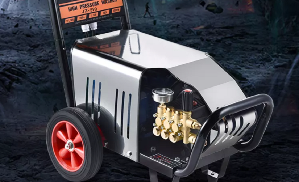 Cleaning a Garage Floor with a Pressure Washer